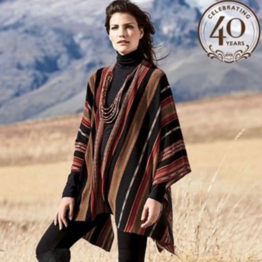 PERUVIAN CONNECTION NWT ALTIPLANO RUANA WRAP